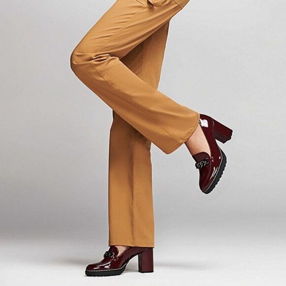 Naturalizer Callie Patent Leather Chain Detail Lug Sole Moc Loafer Pumps - Picture 9 of 9